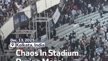 Chaos In Stadium During Messi India Tour