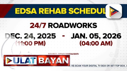 Panibagong plano sa rehabilitasyon ng EDSA, inilatag ng DPWH; EDSA rehab, tatagal na lang ng 8 buwan | ulat ni Gab Villegas