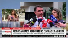 Quest: Flávio Bolsonaro bate 23% e supera Tarcísio; Vilela comenta