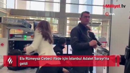 Uyuşturucu testi pozitif çıkan spiker Ela Rümeysa Cebeci ifade için adliyede