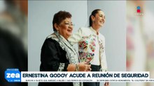 Ernestina Godoy acude a Palacio Nacional para participar en reunión de seguridad