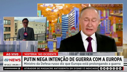Putin nega ataque à Europa e classifica rearmamento como "histeria coletiva"