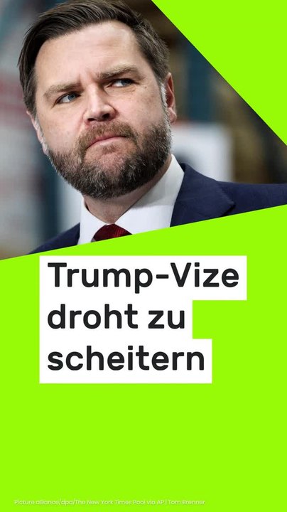 No Glomex J.D. Vance: Politikexperten geben ernüchternde Prognose - Trump-Vize droht zu scheitern
