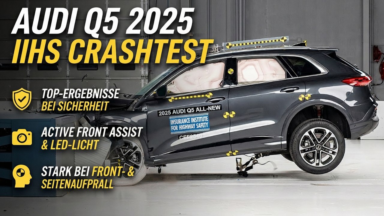 2025 Audi Q5 im IIHS Crashtest – Premium-SUV mit starker Technik