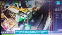 Motochorros armados roban en una pollajería, una panadería y una YPF en La Plata