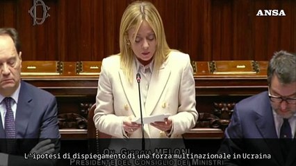 Meloni: "L'Italia non inviera' soldati in Ucraina"