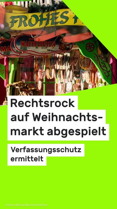 No Glomex Otterndorf: Rechtsrock auf Weihnachtsmarkt abgespielt - Verfassungsschutz ermittelt