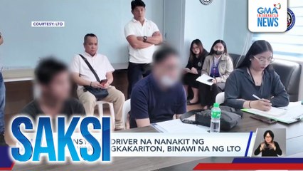 Lisensya ng driver na nanakit ng lalaking nagkakariton, binawi na ng LTO | Saksi