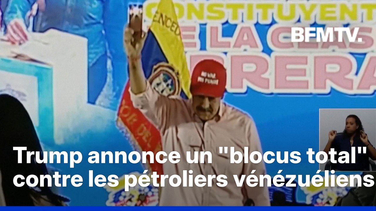 Donald Trump annonce un "blocus total" contre les pétroliers vénézuéliens, Nicolas Maduro répond en dansant