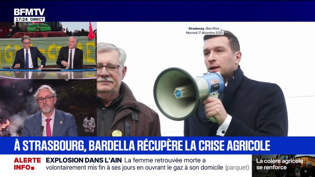 Jordan Bardella aux côtés des agriculteurs à Strasbourg: C'est de la récupération politique affirme Éric Martineau, député MoDem