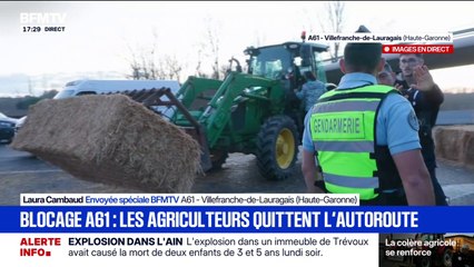 Crise agricole: les agriculteurs lèvent le blocage de l'A61