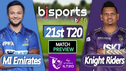 ILT20 2025-26 | Abu Dhabi Knight Riders vs MI Emirates 21st T20 Match Preview |