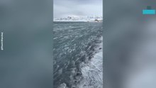 Incredible Frozen Lake Stuns Tourists