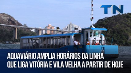 Aquaviário amplia horários da linha que liga Vitória e Vila Velha a partir de hoje