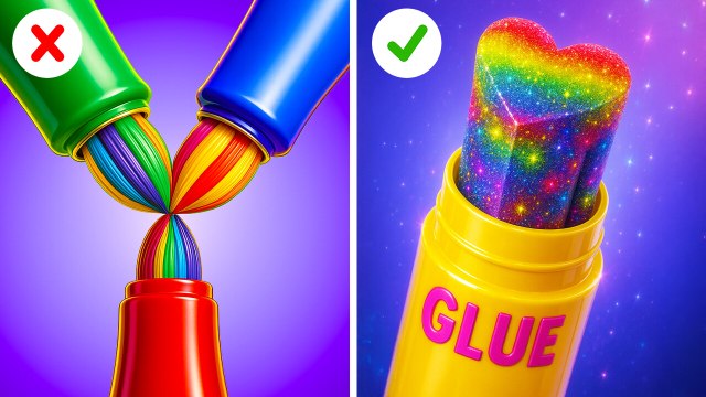 AMAZING HACKS TO TRY EVERYDAY! 😱✨ Genius and Creative Drawing Hacks for School By 123 GO! GOLD