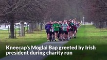 Kneecap’s Moglai Bap greeted by Irish president during charity run