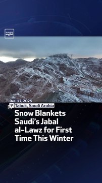 Snow Blankets Saudi’s Jabal al-Lawz for First Time This Winter