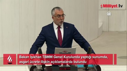 Bakan Işıkhan'dan TBMM'deki bütçe sunumunda asgari ücret açıklaması
