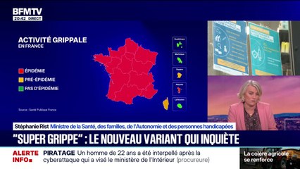 Épidémie de grippe: Stéphanie Rist, la ministre de la Santé, appelle à "remettre" le masque