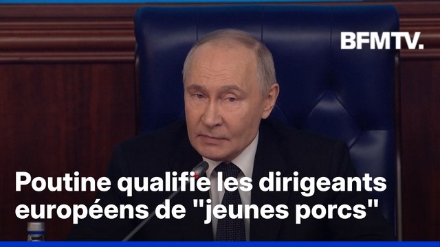 Vladimir Poutine qualifie les dirigeants européens de jeunes porcs qui cherchent à se venger de la Russie