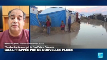 Gaza frappée par des intempéries : "des habitants meurent de froid" dans l'enclave