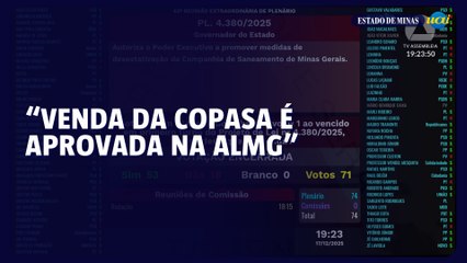 Veja o momento da votação da privatização da Copasa