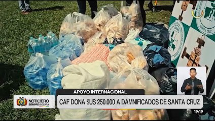 CAF donará $us 250.000 para ayudar a familias afectadas por lluvias en Santa Cruz