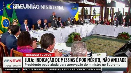 "Não é por amizade", diz Lula ao defender Jorge Messias para a vaga de Barroso no STF