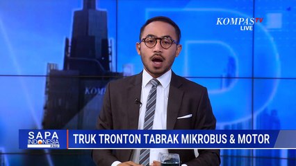 Kecelakaan Truk Tronton Tabrak Bus-Motor di Banyumas, Satu Orang Meninggal Dunia | SAPA PAGI