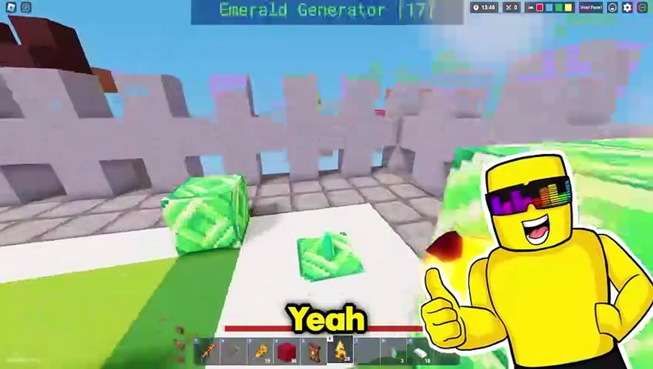 Roblox Bedwars But BREAK BLOCKS = ANY Item