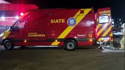 Colisão entre motos deixa motoboy ferido na marginal da BR-277 no 14 de Novembro