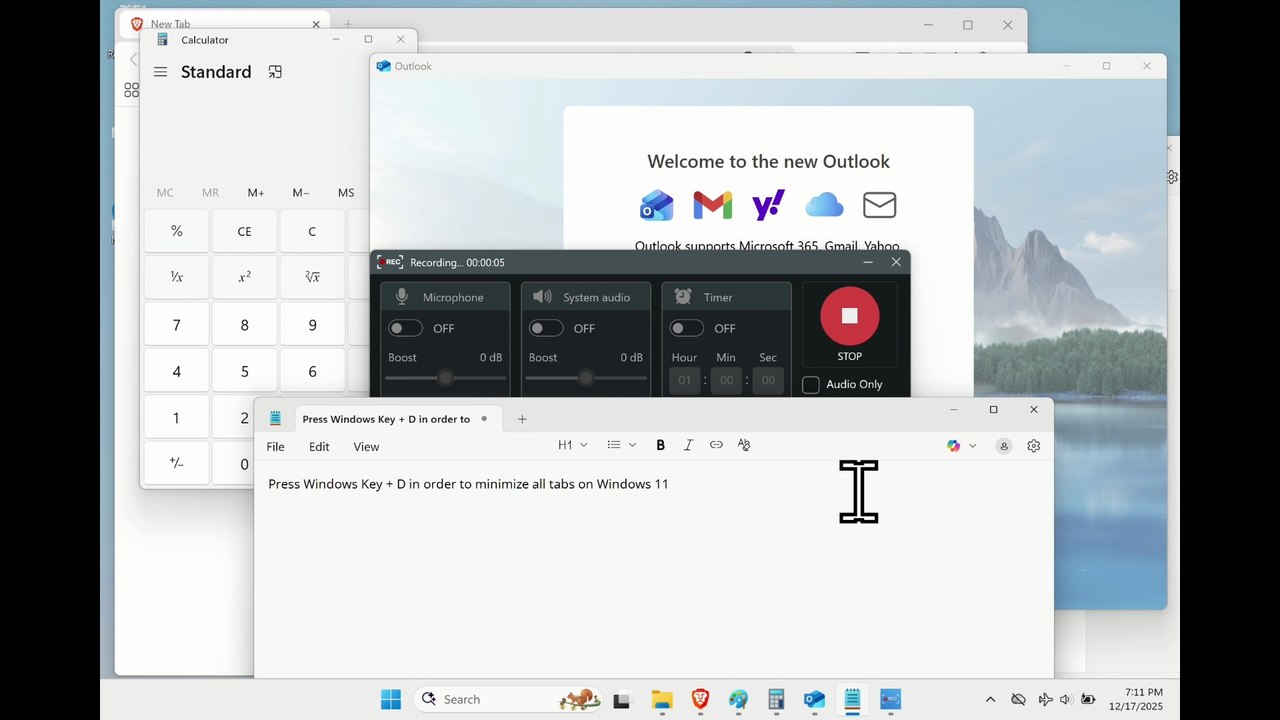 How to Minimize all Windows - Windows 11
