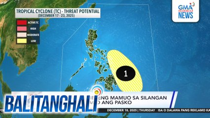 PAGASA - LPA, posibleng mamuo sa Silangan ng Mindanao bago ang pasko | Balitanghali
