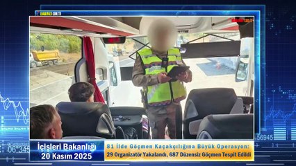 81 İlde Göçmen Kaçakçılığına Büyük Operasyon: 29 Organizatör Yakalandı, 687 Düzensiz Göçmen Tespit Edildi