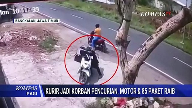 Aksi Curanmor di Bangkalan, Motor Kurir dan 85 Paket Digondol Pelaku |KOMPAS PAGI