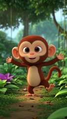 Title (Use this): Funny Jungle Monkey Story 😂 | Cute 3D Animation That Will Make You Smile #GlobalFunStudio #Magic