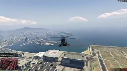 Helicopter Chase 5 star wanted level GTA 5
