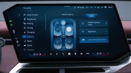 The new BMW iX3 50 xDrive. Spacesilver Metallic. My BMW App - Passenger Controls
