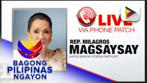 Panayam kay United Senior Citizens Party-list Rep. Milagros Magsaysay ukol sa panukalang universal social pention para sa lahat ng senior citizen sa bansa