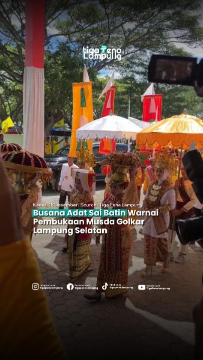 Busana Adat Sai Batin Warnai Pembukaan Musda Golkar Lampung Selatan
