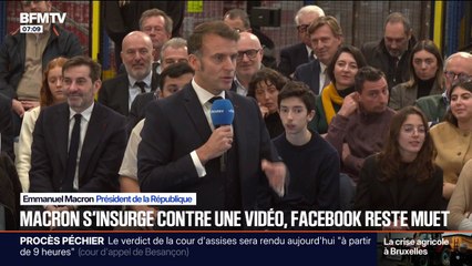 Emmanuel Macron en colère contre Facebook qui a refusé de retirer une vidéo générée par IA, qui annonce un faux coup d'État en France