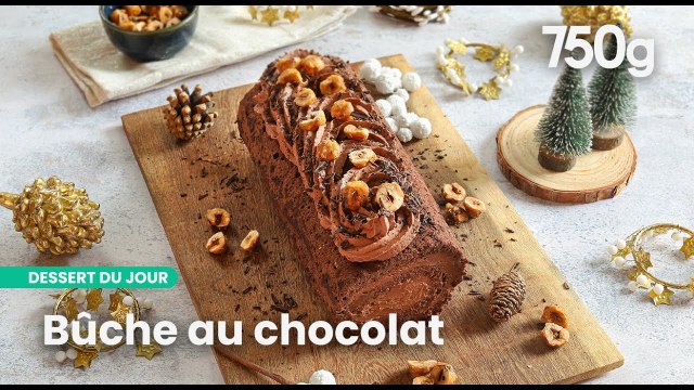 Recette spéciale fêtes : La bûche de Noël au chocolat | 750g