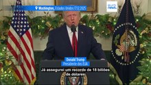 Trump defende sucessos económicos em discurso nacional apesar da crescente desaprovação