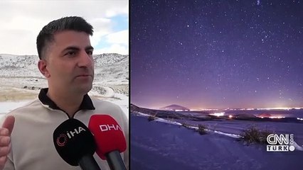 Bitlis'te kartpostallık manzara... Meteor yağmuru gökyüzünü böyle süsledi!