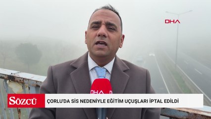 Çorlu'da sis nedeniyle eğitim uçuşları iptal edildi