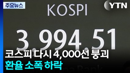 코스피, 하루 만에 4,000선 밑으로...환율 소폭 하락 / YTN