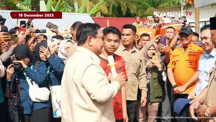 Prabowo ke Menhan Sjafrie Kala Bertemu Pemuda di Pengungsian Bercita-cita Jadi TNI: Kasih Petunjuk!