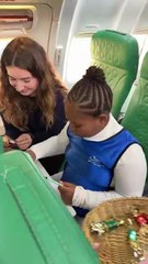 Laetitia Milot en Laponie avec l'association Louis Carlesimo accompagnant les enfants atteints d'un cancer