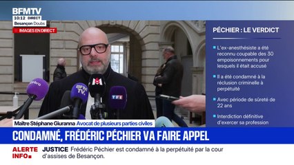 Frédéric Péchier condamné à la perpétuité: Maître Stéphane Giuranna, avocat de plusieurs parties civiles, évoque "un soulagement, une libération" et affirme que "la honte a changé de camp"