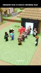 Minecraft Herobrine VS Roblox Herobrine Team 💀 _ Minecraft Animation